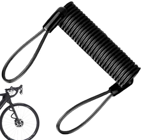 Schloss-Erinnerungskabel – Robustes Bremsscheibenschloss-Kabel Zum Diebstahlschutz | Sicherheits-Stahldraht-Feder-Erinnerungsseil Geeignet Für Roller, Motorrad, Fahrzeug, Gepäck Und Helmschloss