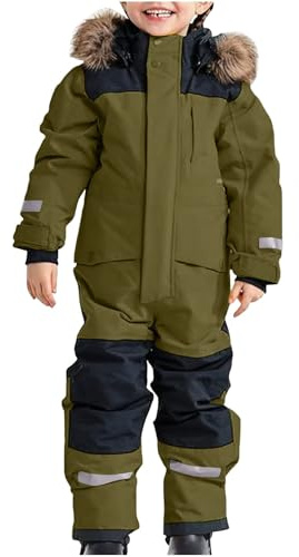 Generisch - Traje de nieve para niños, traje de esquí para niño, traje térmico de esquí, traje de invierno cálido, traje de nieve impermeable, traje de invierno con traje de barro desmontable, traje
