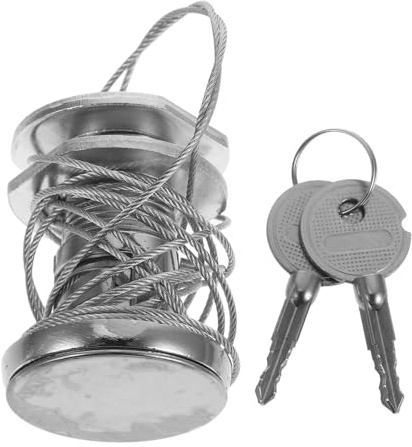 HONITANO Serratura Per Porta Da Garage Nucleo in Rame e Filo Di Acciaio, Blocco Di Emergenza Chiave Di Sblocco Rapido, Kit Antifurto Resistente Alle Intemperie Per Uso Domestico e Commerciale