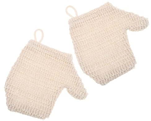 VILLCASE 2pcs Bathing Gloves Body Scrub Gloves for Women Men Exfoliating Mitt Reusable Washable Bathing Accessories
