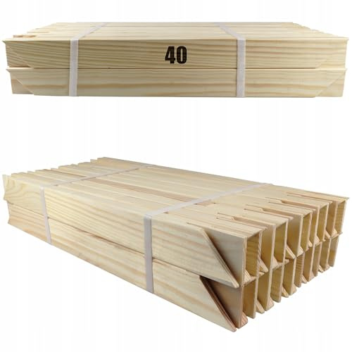 PD Media Keilrahmen Keilrahmenleiste - Set 20 Stück - 40 cm - Holz Rahmen - Kiefernholz 20 x 35 mm