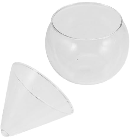 INOOMP Coppa da Cocktail Creativa Base Triangolare in Vetro, Bicchiere da Bere 10,4X10,4X9,5 CM, Coppa Stabile per Aperitivi e Feste