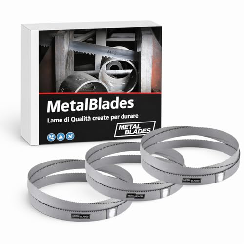 Lot de 3 lames de scie à ruban M42 HSS bimétalliques Premium 1140 x 13 x 0,65 mm avec 14/18 (TPI) - pour coupe de métal, acier, aluminium, métaux non ferreux et alliages légers - la plus vendue