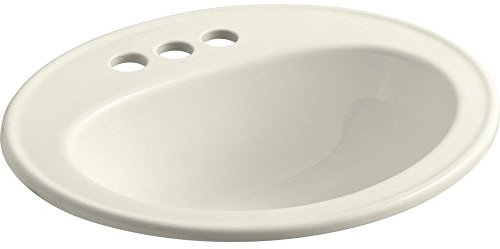 Kohler K-2196-4-96 Pennington Self-Rimming Lavatory, Biscuit