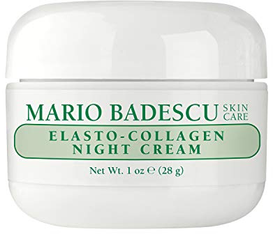 Mario Badescu Elasto-Collagen Night Cream, Anti Aging Collagen Cream for Dry or Sensitive Skin, Facial Skin Care Infused with Vitamin E Moisturizer, 1 Oz