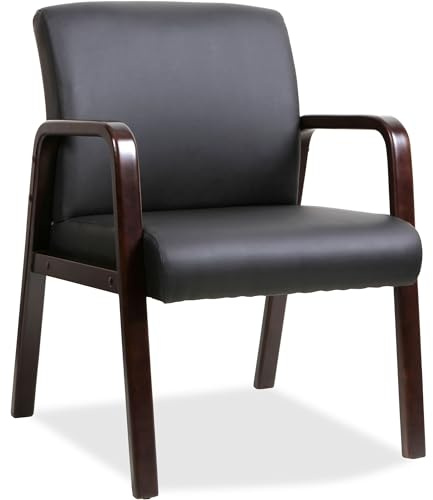 Lorell Guest Chair, Black/Espresso