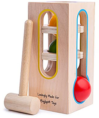 Bigjigs Toys Wooden Hammer Ball Fall