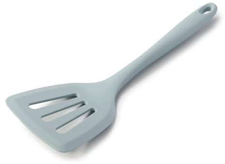Zeal Silicone Non-Stick Slotted Fish Slice/Cooking Turner (30cm) -Duck Egg Blue