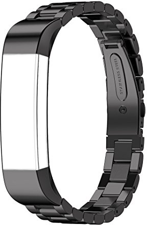 AISPORTS Armband kompatibel mit Fitbit Alta, für Damen und Herren, Fitbit Alta-Armband, Edelstahl, Metall, solide, verstellbar, Sport-Armband, Ersatzband für Fitbit Alta/Alta HR Fitness-Tracker