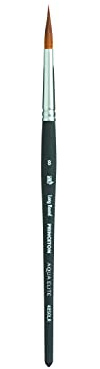 Princeton Aqua Elite NextGen Artist Brush, Series 4850 Synthetic Kolinsky Sable for Watercolor, Long Round, Size 8
