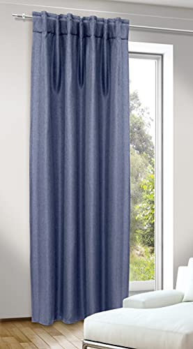 Albani Deko-Schal mit Gardinenband und verdeckten Schlaufen-DimOut/Jolie Jeansblau / 245x135 cm, 245x135cm 276012