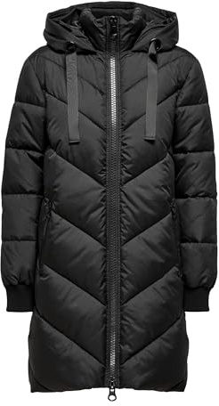 JdY Damen Jdyskylar Padded Hood Jacket Otw Noos, Black/Black, XL EU