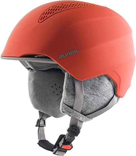 Alpina Grand JR - Sicherer, Leichter, Stoßabsorbierender & Individuell Anpassbarer Skihelm Für Kinder, Pumpkin-orange matt, 51-54 cm