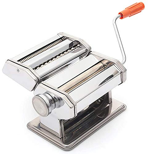 Máquina de Pasta Máquina de Cortador de Pasta de Acero Inoxidable Máquina de Fideos para Cocina con Molde de Raviolis,máquina para hacer pasta con espesor (20 * 18,5 * 13,5 cm (modelo de una pieza))