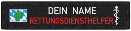 NOTARZT Bayern Namen-Schild Patch Bavaria Feuerwehr Bundeswehr #39185