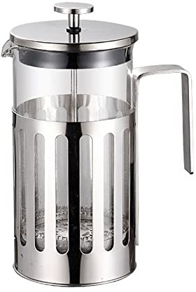 Cafetera De Prensa Francesa, Cafetera De 600 Ml con Triple Filtro De Acero Inoxidable, Alta Seguridad De Vidrio De Borosilicato Y Resistencia Al Calor, Agarre Cómodo, Ideal para Acampar Y Viajar