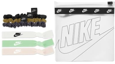 Nike Mixed Hairbands 6er Pack with Pouch in der Farbe Black/Bronzine/Heather Grey, Maße: ONE Size, N.100.3666.041.OS