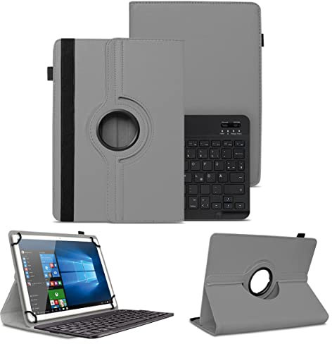 Schutzhülle kompatibel für Telekom T Tablet / 2 Tasche Schutz Hülle 10,4 Zoll Kunstleder Bluetooth Tastatur QWERTZ 360 Drehbar Cover Keyboard Case