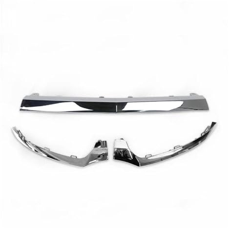 BEEBY Spoiler Avant pour Benz Classe C W205 2014 2015 2016 2017 2018 Pare-Chocs Avant Lèvre Inférieure Garniture Moulage Chrome Kit Carrosserie Voiture Avant Pare-Chocs (Couleur : Chrome A Set)