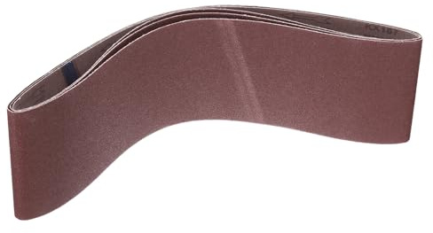 sourcing map 3pcs 80 Grits Aluminum Oxide Sanding Belts 6 x 48 Ring Abrasive Belts Metal Polished Sandpaper for Belt and Disc Sander