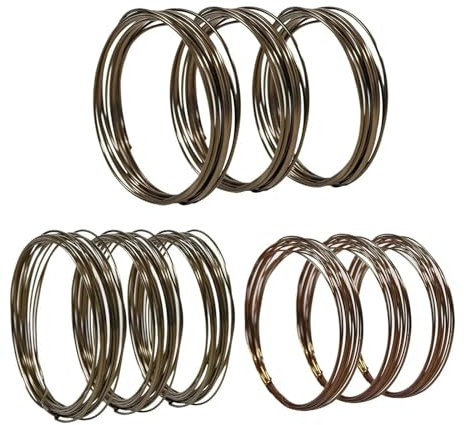 HYTOYTO Bonsai-Draht-Set – 9 Rollen Aluminium-Baum-Trainingsdrähte In 3 Größen for Formen Und Stylen Von Bonsai-Bäumen Im Innenbereich – Braun