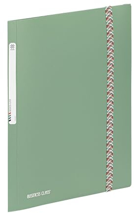 Viquel - Mappe mit 3 Klappen, A4, Business Class, robust und langlebig, mit elastischem Verschluss – Grün – ideal für Büro und Schule