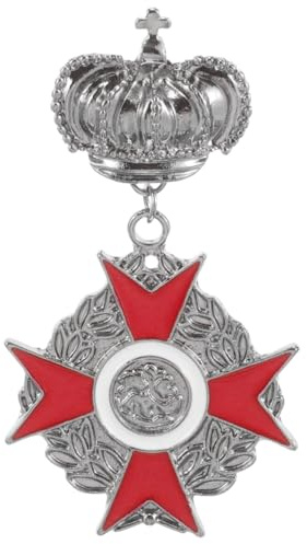 GALPADA Crown Medal Brosche Royal Vintage Medaillenbrosche Für Damen Und Herren Als Abzeichenbrosche Und Kostüm Accessoire Für Feierlichkeiten Und Festliche Anlässe