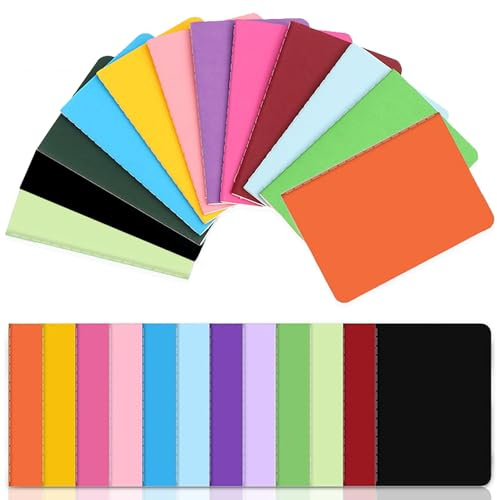 Coztie Notizbücher, 12 Stück Liniert Seiten A6 Notizblock, Skizzenbuch, Kraft Notizbuch A6 liniert Notizheft mit 30 Seiten für Schule Büro Reisen Zeichnen Back to School Geschenk 12 Farben 14 x 9 cm