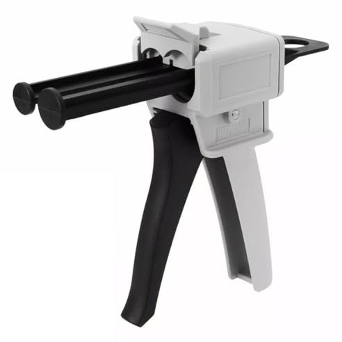 FiTspi Pistolet à colle époxy AB de 50 ml, applicateur de mélange d'empreintes pour mélange de colle AB 1:1/2:1, distributeur de pistolet pour cartouche époxy, tube en plastique AB, pistolets à colle