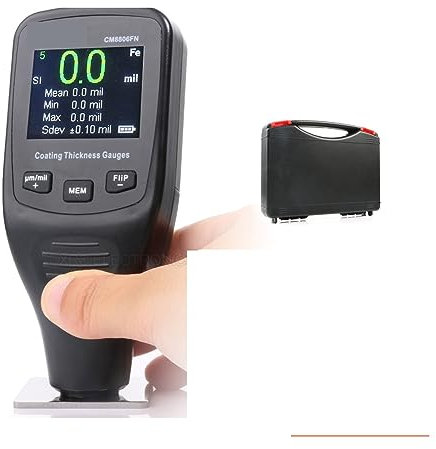 Lackmessgerät Auto, Digitale Beschichtung Dicke Gauge Breite Messgerät Farbe Film Beschichtung Teste Auto Farbe Galvanisieren Beschichtung Tester(CM8806FN-NIC)
