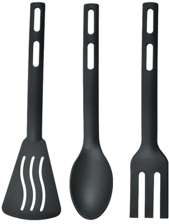 Utensili da cucina | Set di utensili da cucina in nylon | Robusto kit di posate, resistente al calore, manico confortevole, accessori per pentole per cottura