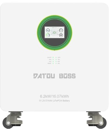 DATOUBOSS 6200W Inversor Solar Híbrido 48V+Batería 48V 314Ah 16,07 KWh LiFePO4,8000+ciclos,Conectar y Usar, para Almacenamiento fotovoltaico, Fuera la Red y Sistemas solares.