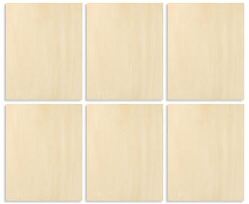 Panneaux En Contreplaqué De Tilleul,Plaques En Bois De Tilleul Aux Surfaces Lisses - 6 Pièces Brutes Pour Gravure Artisanale Découpe CNC Maquettes Architecture Loisirs Créatifs Miniature Construction