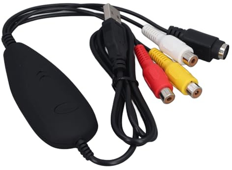 lyrlody Scheda di Acquisizione Video VHS DVD Maker, Adattatore di Acquisizione Video USB 2.0 Plug and Play Professionale per Tablet per MP4 per 2000 per 7