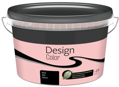 TMPpro Premium Wandfarbe Innen 2,5 L – Design Color – Hochdeckend & Abwaschbar – moderne Farben (Rosa (Vintagerosa))