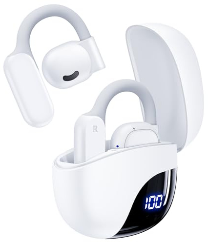 AI Translation Earbuds Real Time 164 Languages 80H Playtime Translator Ear Buds Audifonos Traductores Inglés Español Wireless Earphones Bluetooth AI Headphone for Travel Meeting Learning K08 SilkWhite
