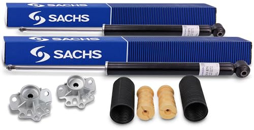 Set bestehend aus 2x Stoßdämpfer + Domlager + Staubschutzsatz hinten | Kompatibel mit: FIAT GRANDE PUNTO, OPEL CORSA D