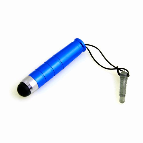 System-S Mini Stylus Touch Pen kapazitiver Bildschirm Eingabe Stift in Blau für Apple iPhone 3G 3GS 4 4S 5 iPad 1 2 3 Mini iPod Touch