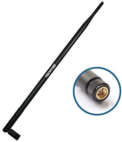 TECHTOO 9dBi WiFi Antenna with SMA Male Connector Compatible W/Anran Haloview IP Camera & Other Wireless Security Camera Antenna - 2.4Ghz Wireless Networking Device (SMA-Plug 1Pack)