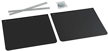 Lampa 14014 Coppia paraspruzzi Camion in PVC Nero - 62x40 cm | Staffe zincate e viti di fissaggio, OEM 14014