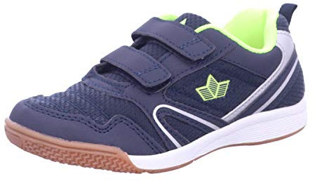 Lico BOULDER V Unisex Barn Multisport inomhusskor, Marinblå/citrongul, 36 EU
