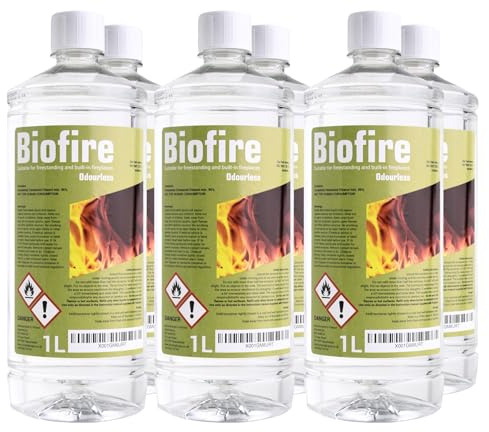 6L Bioethanol fuel liquid for fires Fuel Golden Fire Premium Grade Quality, Clean Burn Bio ethanol