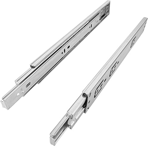 SOTECH 1 Paar Vollauszüge KV1-35-H45-L600-PP 600 mm belastbar bis 35Kg | mit Push-to-Open für grifflose Schubladen Teleskopauszug