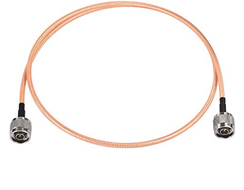 Eightwood N Male to N Male Jumper RG400 Low Loss Coaxial Cable 3 Feet for 4G LTE Antenna,WiFi Antenna, Antenna Router, Ham Radio