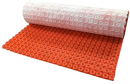 Nassboards Decoupling Anti Crack Matting – Notched Membrane Mat Base Underlay for Loose Cable Heating, Anti-Crack & Waterproof with Size Options – Quick, Easy to Install & Tile on Floors (10m x 1m)