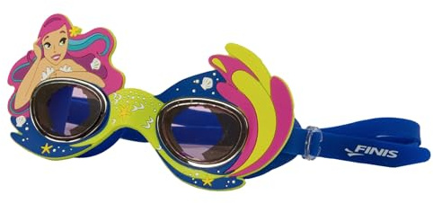 Finis Occhialini da Nuoto per Bambini Character – Design a Tema Divertente, Protezione UV, Lenti Antifog, Silicone Morbido – Sirena