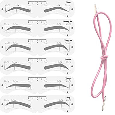 KKPLZZ Stampo per Sopracciglia in plastica, modellatore per Sopracciglia Morbido PEVA Modello di Trucco Fai da Te con Fascia Elastica, assistenti per la modellatura delle Sopracciglia per Il Trucco