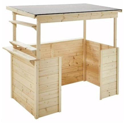 Soulet Playa Children’s Market Stall 4 × 3 m – Wooden Outdoor Market Booth Playhouse for Kids | Ideal Birthday & Christmas Garden Gift