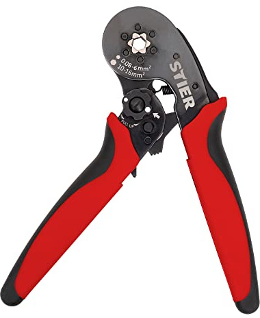 STIER Crimpzange für Aderendhülsen Sechskant-Pressung 16 mm², Quetschzange, Presszange, Aderendhülsenzange Sechskant