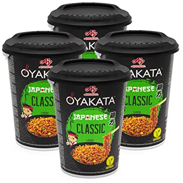 OYAKATA Klassisch 4er Pack Instant Nudeln Wok Style Japanischer Art Schnelle Zubereitung Ramen (4 x 93g)
